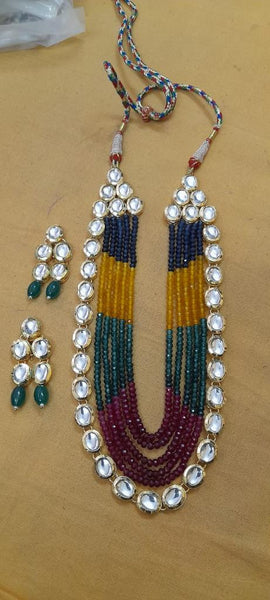 Long Necklace with Earrings